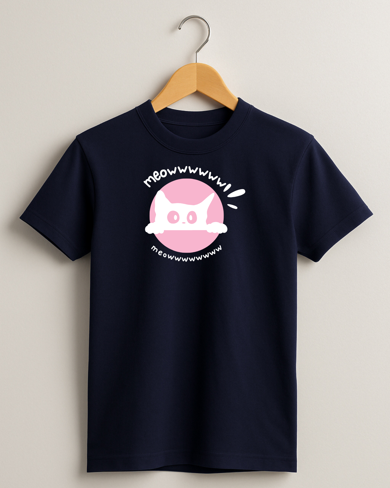 Kidaroo pure cotton boy's & girl's Meow print casual T-shirt