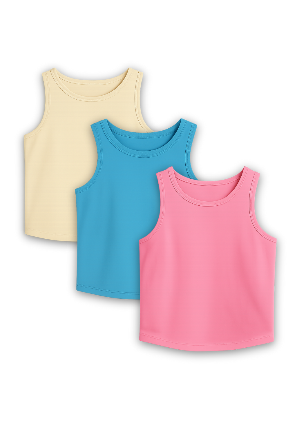Plain Color 3-Pack Girl's Vests