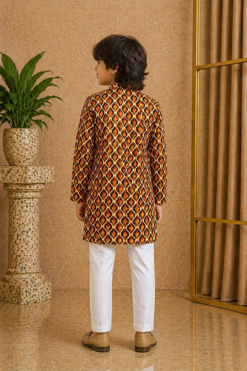 Misbis Boy's Embroidery Kurta With Pyjama
