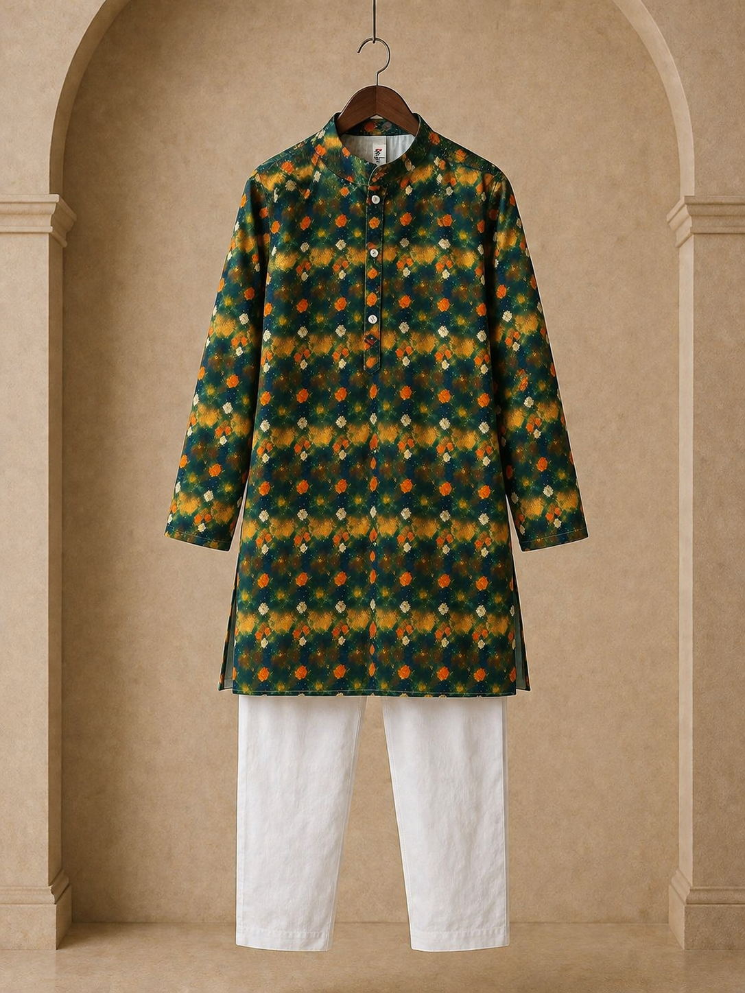 Misbis Boy's Embroidery Kurta With Pyjama