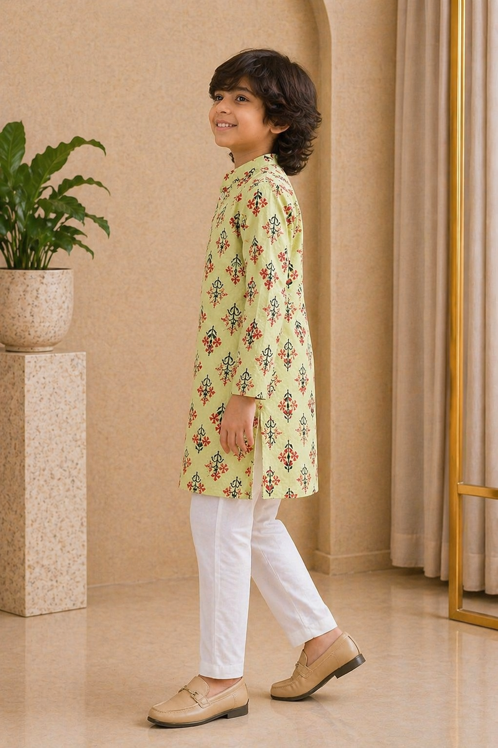 Misbis Boy's Embroidery Kurta With Pyjama