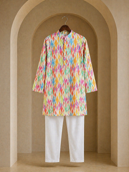 Misbis Boy's Embroidery Kurta With Pyjama