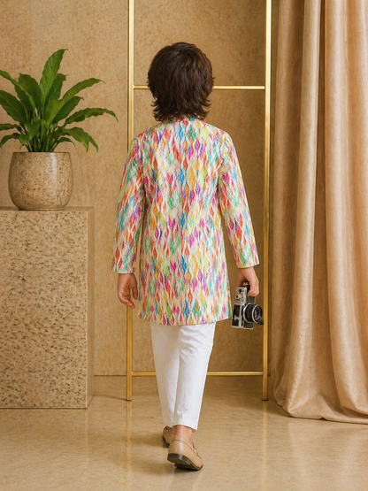 Misbis Boy's Embroidery Kurta With Pyjama