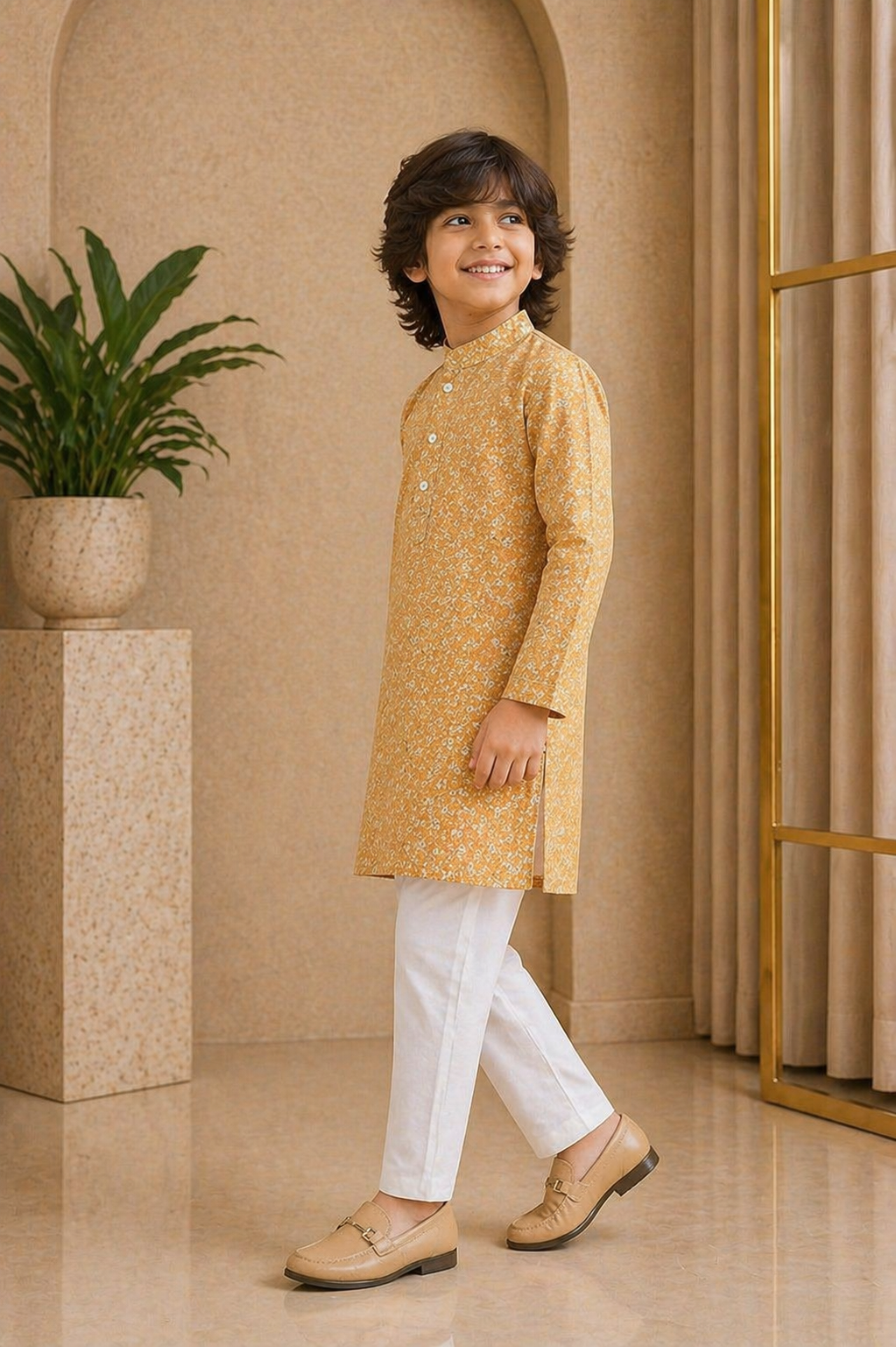 Misbis Boy's Embroidery Kurta With Pyjama