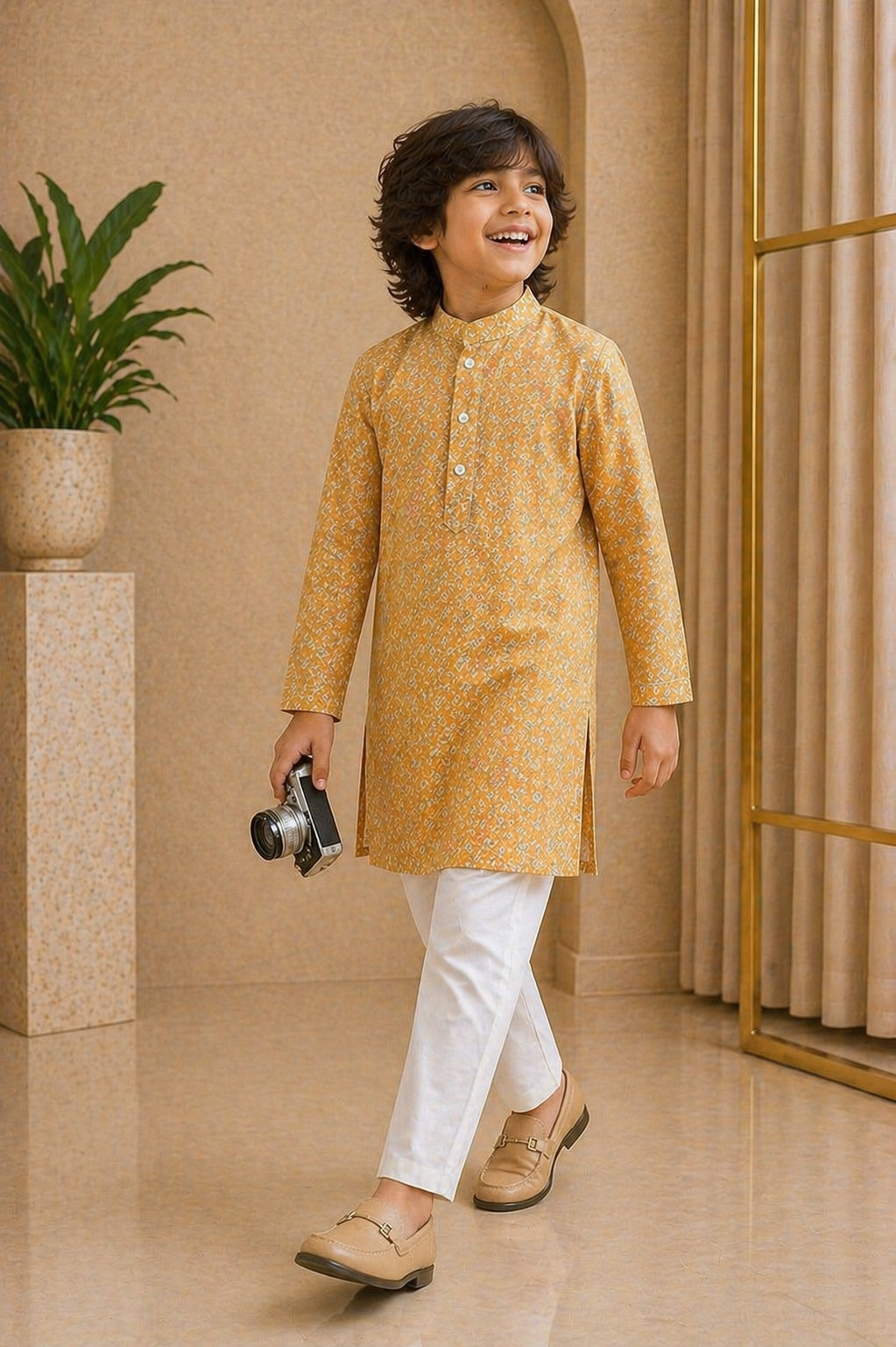 Misbis Boy's Embroidery Kurta With Pyjama