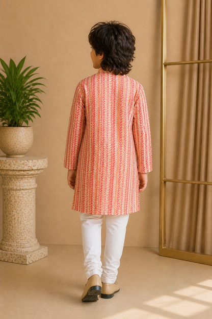 Misbis Boy's Embroidery Kurta With Pyjama