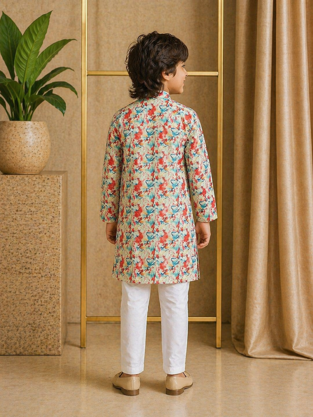 Misbis Boy's Embroidery Kurta With Pyjama