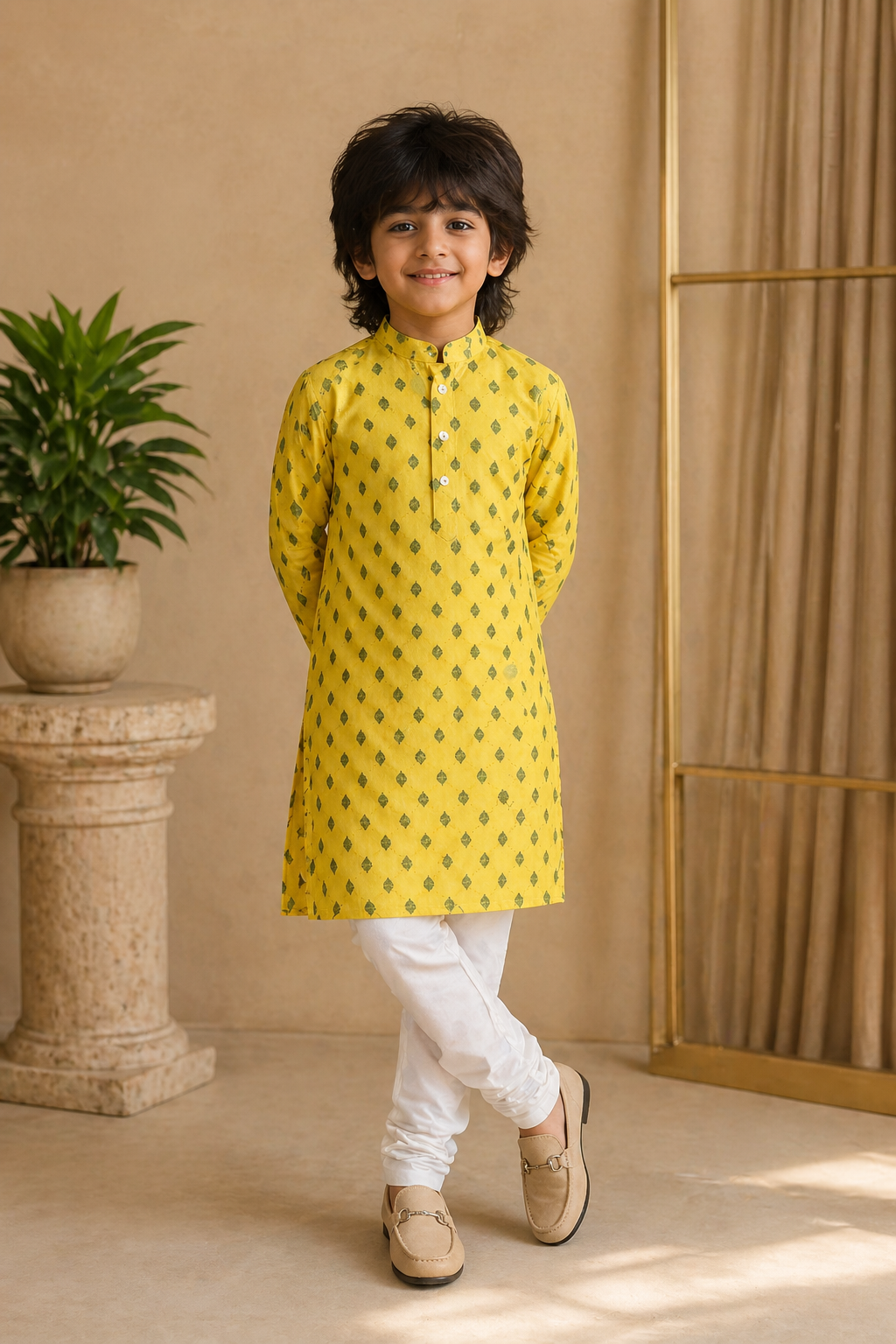 Misbis Boy's Embroidery Kurta With Pyjama