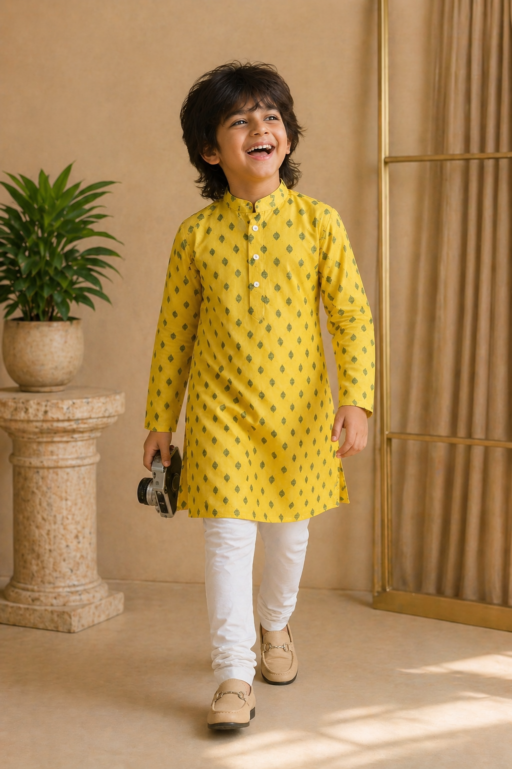 Misbis Boy's Embroidery Kurta With Pyjama