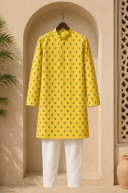 Misbis Boy's Embroidery Kurta With Pyjama
