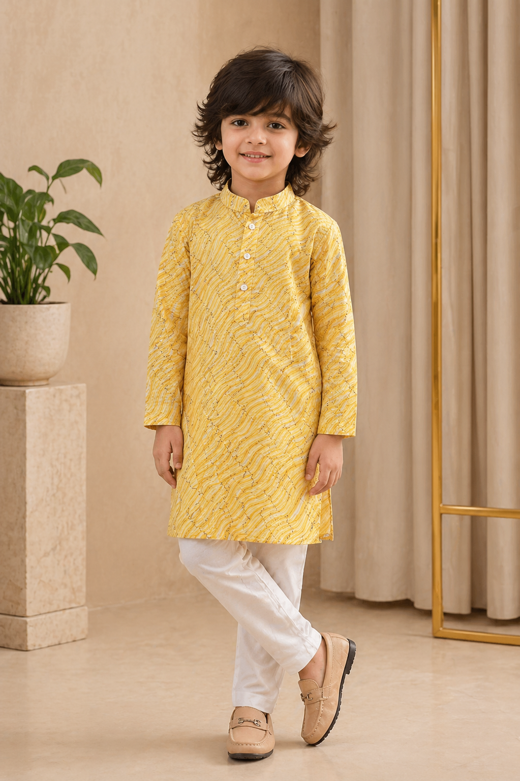 Misbis Boy's Embroidery Kurta With Pyjama