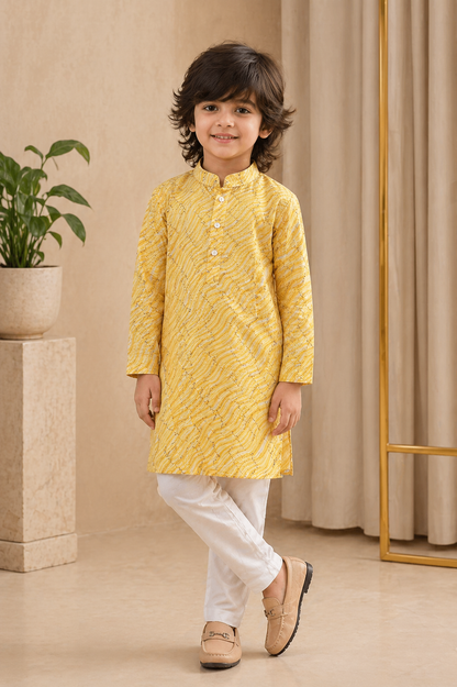 Misbis Boy's Embroidery Kurta With Pyjama
