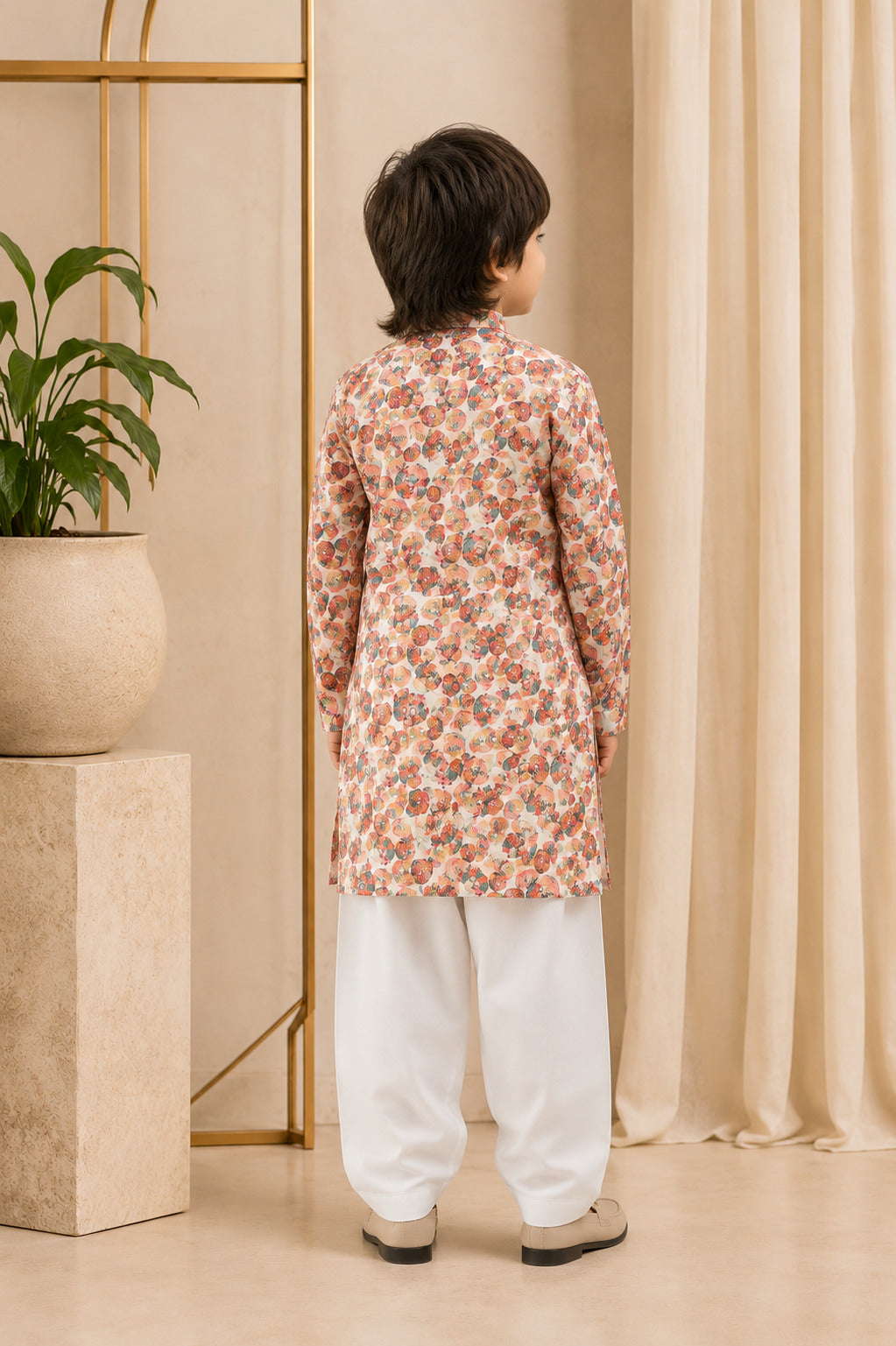 Misbis Boy's Printed Kurta With Pyjama