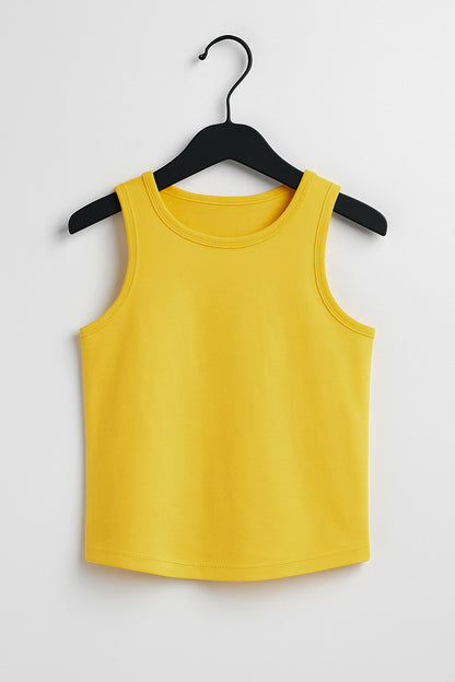 Kidaroo girl's solid pure cotton innerwear vest