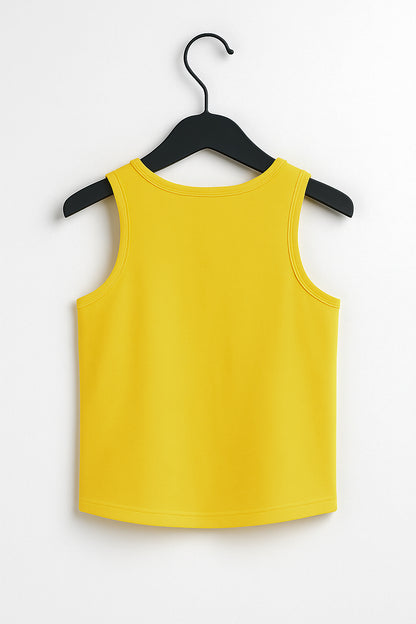 Kidaroo girl's solid pure cotton innerwear vest