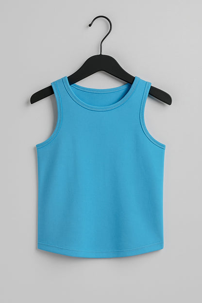 Kidaroo girl's solid pure cotton innerwear vest