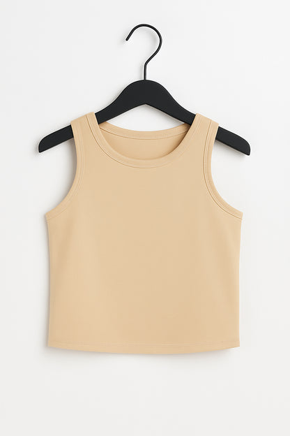 Kidaroo girl's solid pure cotton innerwear vest