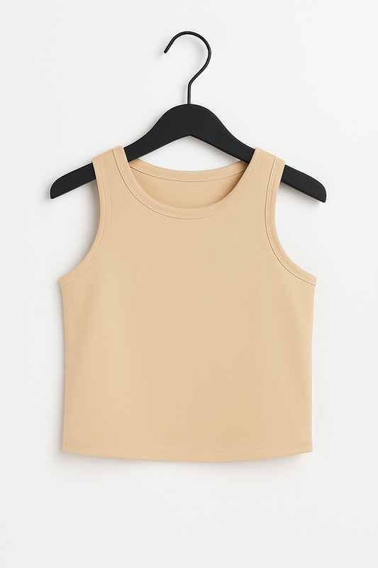 Kidaroo girl's solid pure cotton innerwear vest