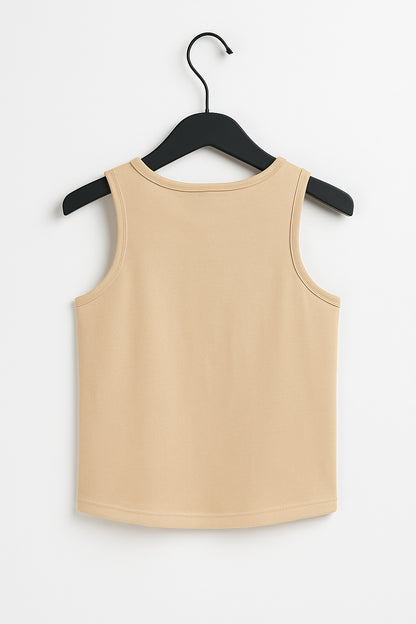 Kidaroo girl's solid pure cotton innerwear vest