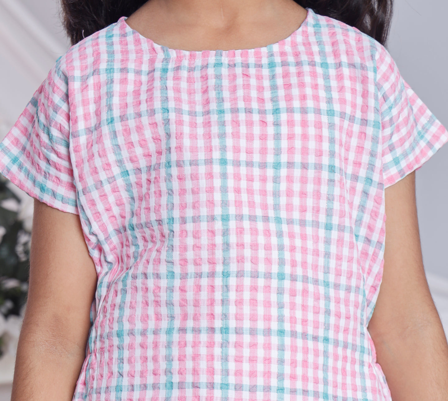 Misbis Check Print Summer Soft Stylish Dress