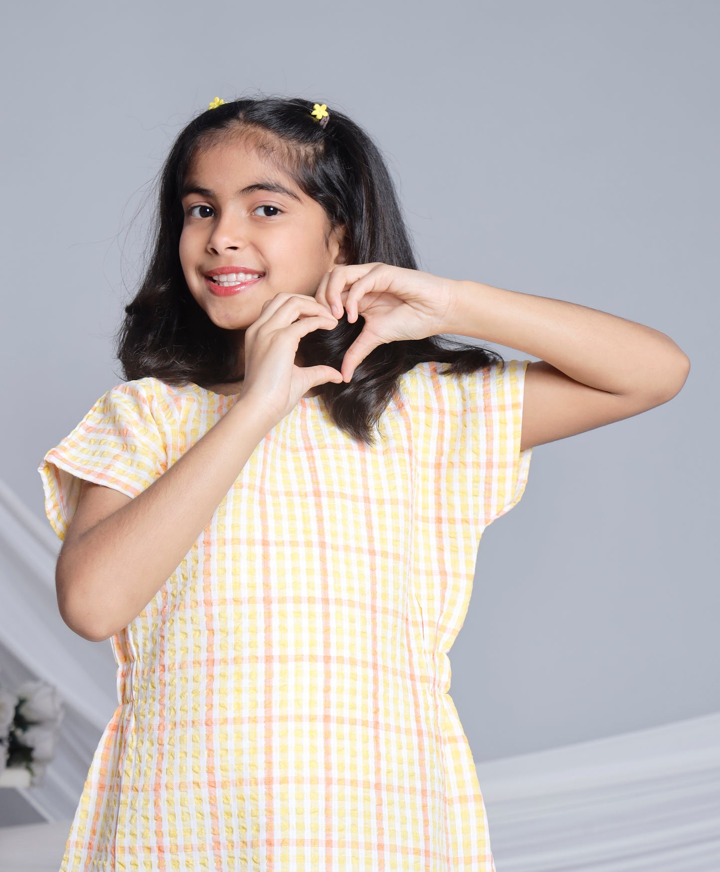 Misbis Check Print Summer Soft Stylish Dress