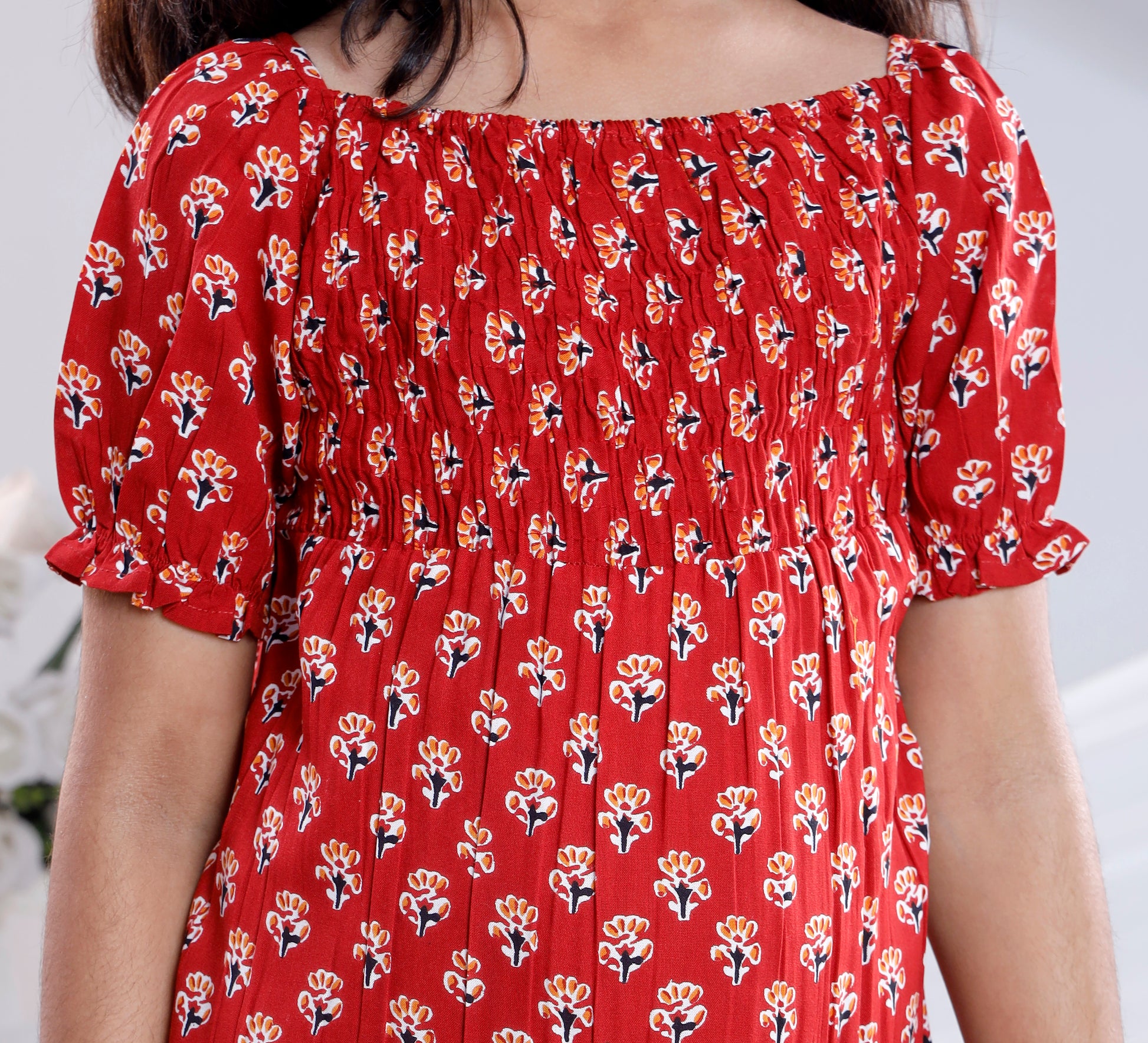 Misbis Check Print Summer Soft Stylish Dress