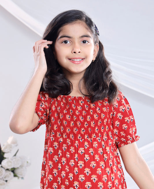 Misbis Check Print Summer Soft Stylish Dress