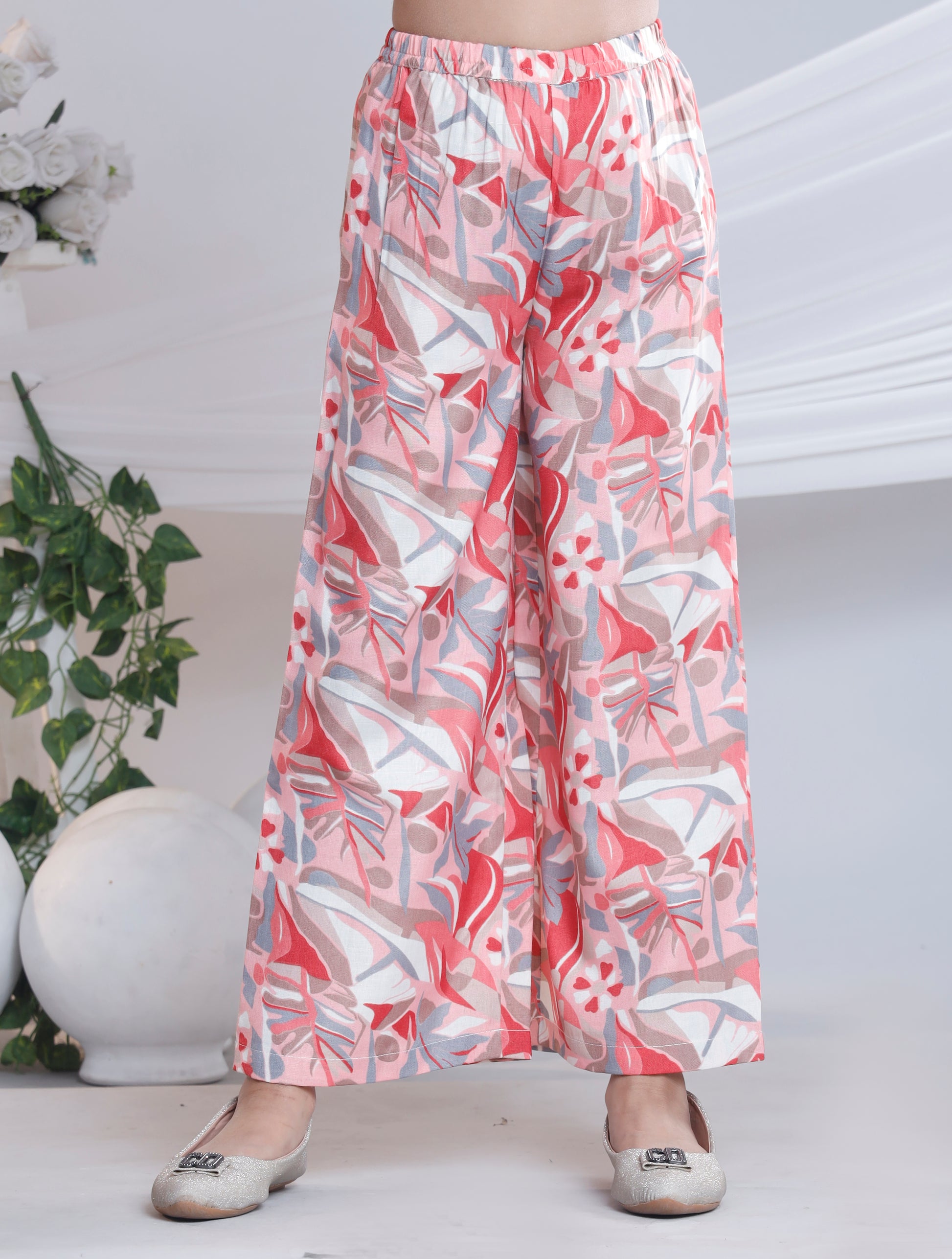 Misbis Girl's Printed Red Co-ord Set
