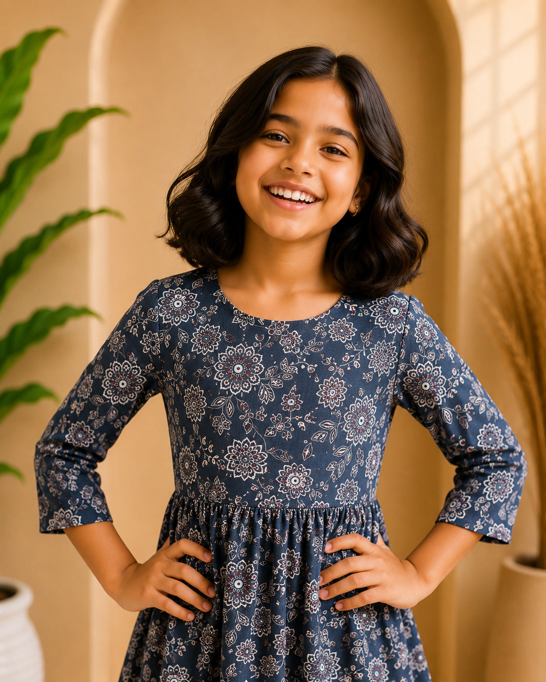 Grey Floral Printed Peplum Co-ord Set