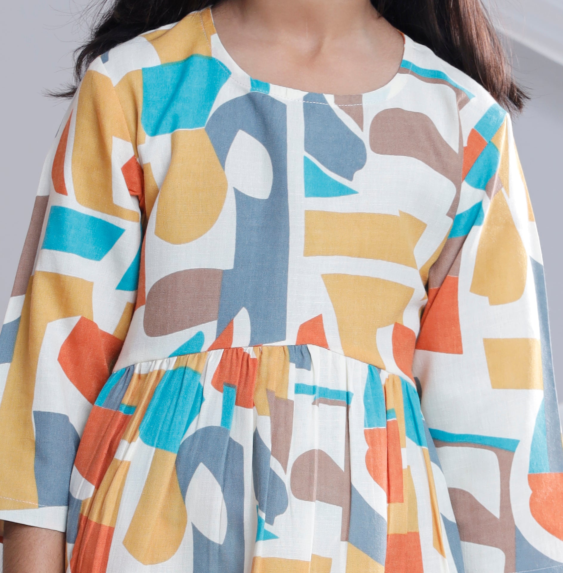 Misbis Girl's Printed Yellow Co-ord Set