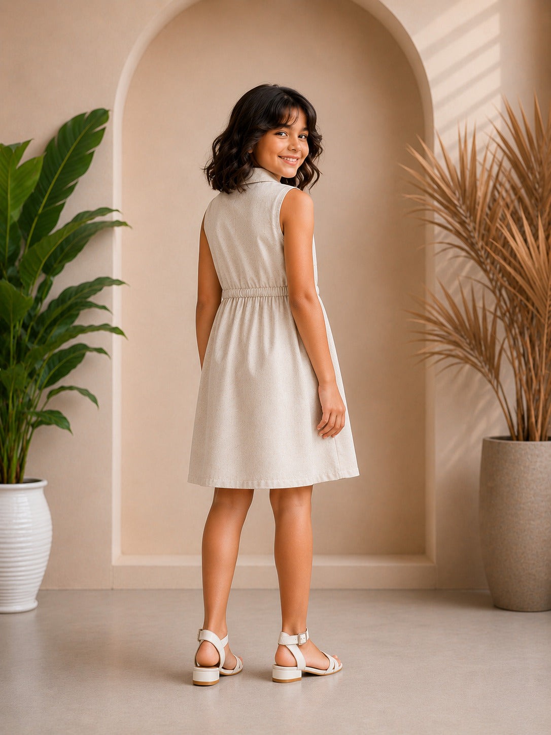 Misbis Embroidered Stylish Shirt Dress
