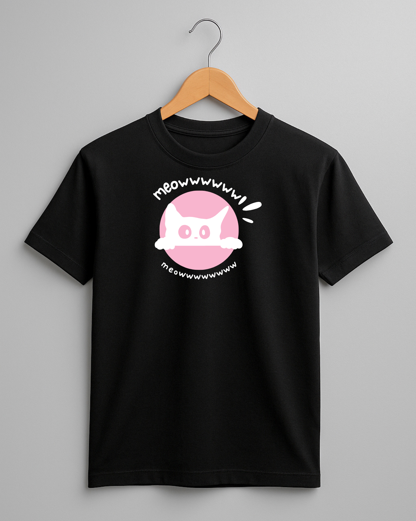 Kidaroo pure cotton boy's & girl's Meow print casual T-shirt