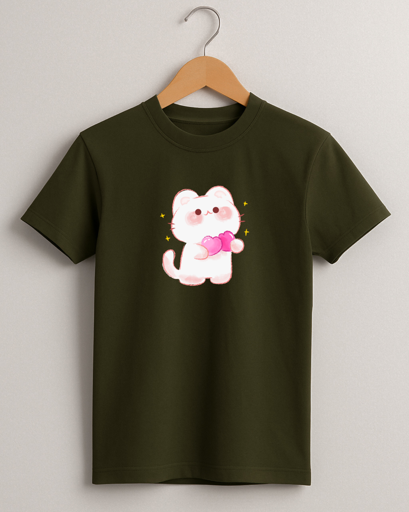 Misbis pure cotton boy's & girl's Kitty print casual T-shirt