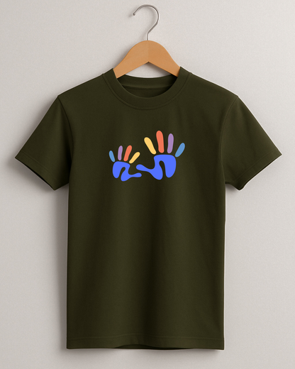 Kidaroo pure cotton boy's & girl's Hand print casual T-shirt