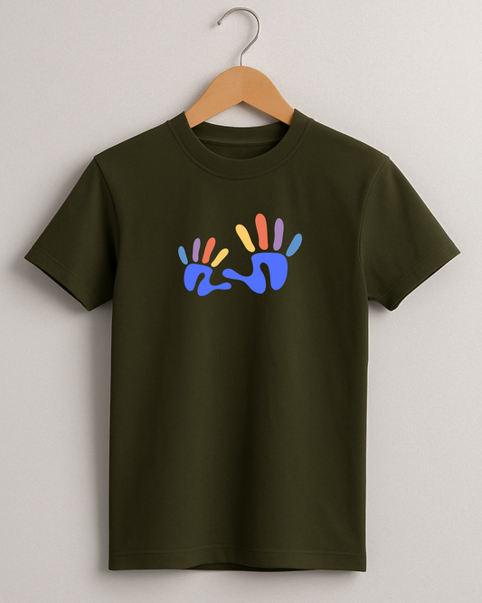 Kidaroo pure cotton boy's & girl's Hand print casual T-shirt