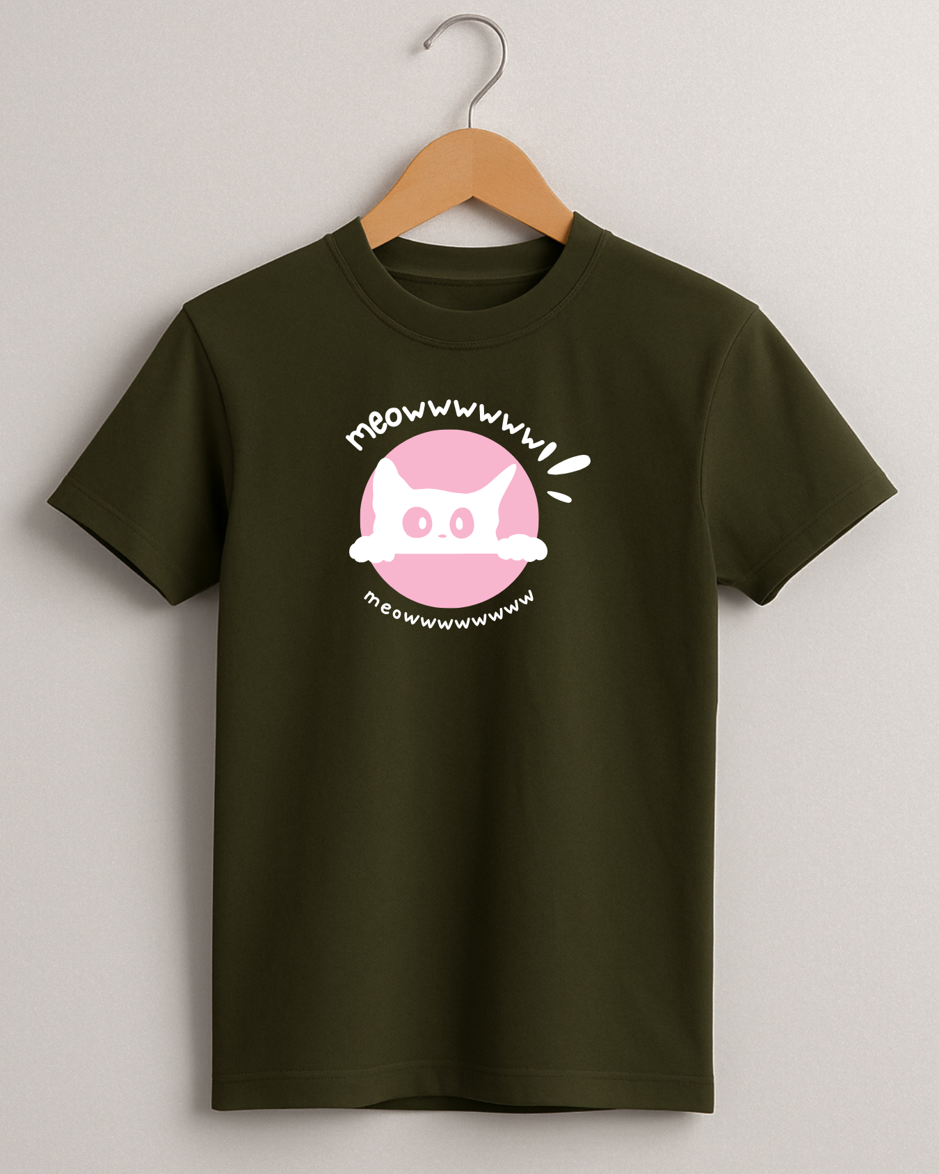 Kidaroo pure cotton boy's & girl's Meow print casual T-shirt