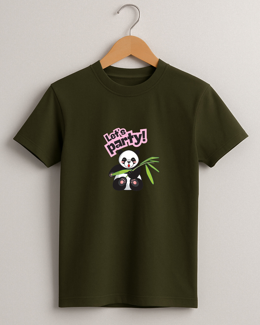 Misbis pure cotton boy's & girl's Panda print casual T-shirt