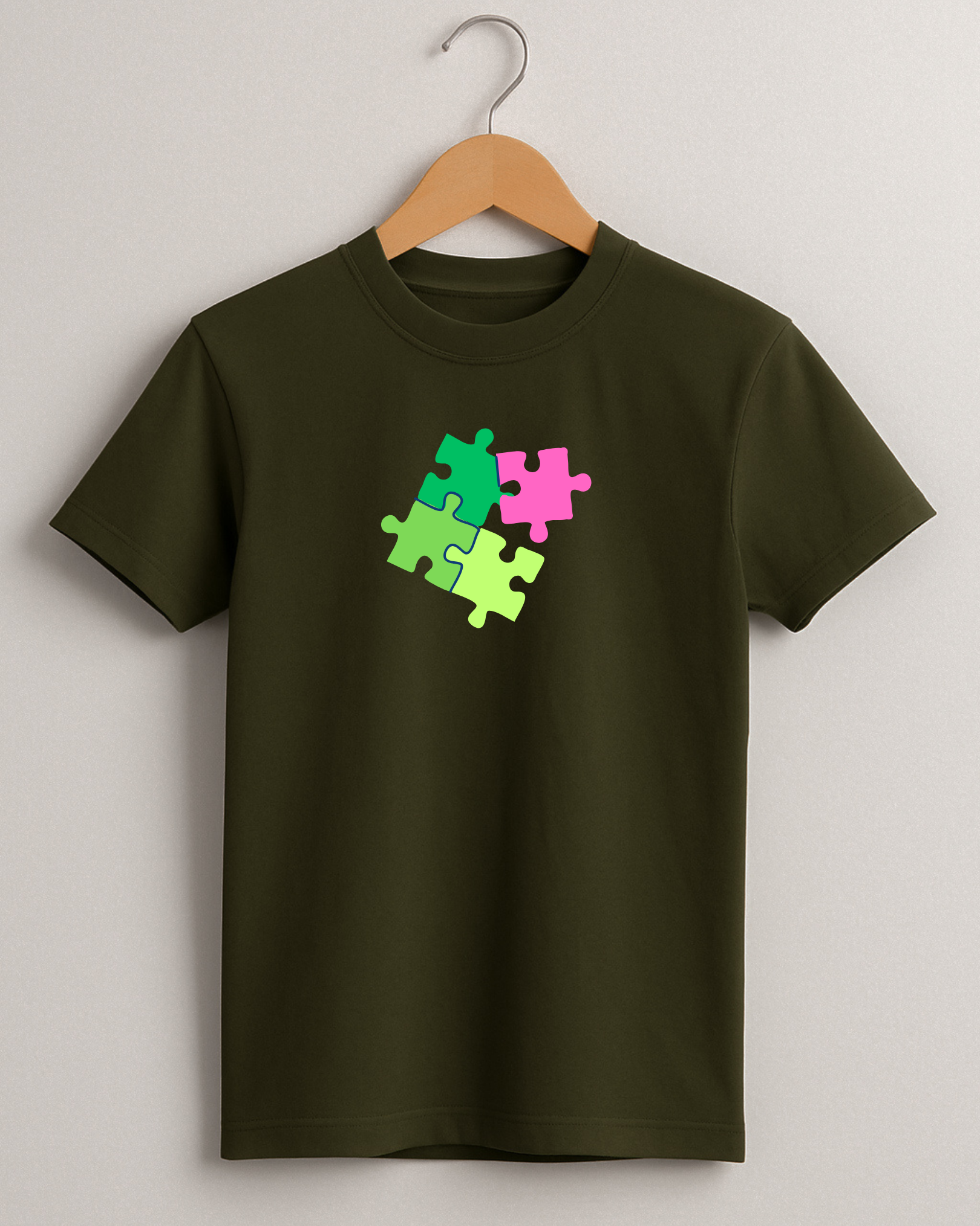 Kidaroo pure cotton boy's & girl's Puzzle print casual T-shirt