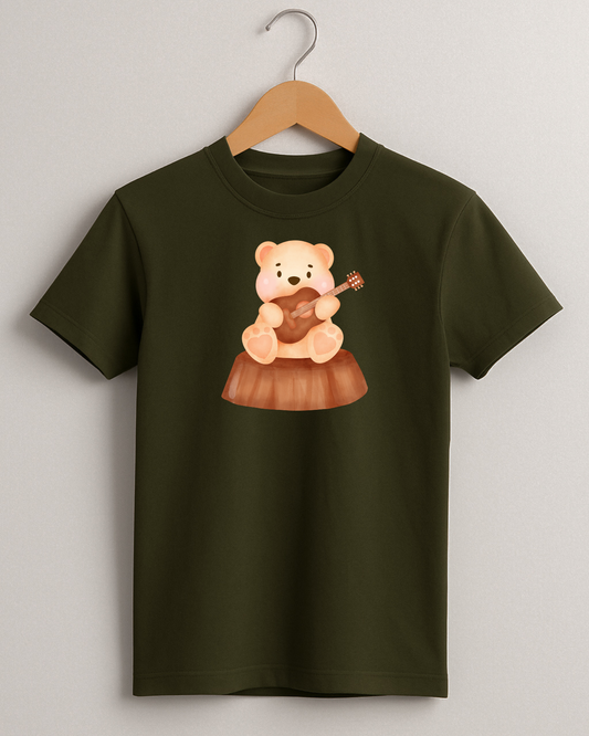 Kidaroo pure cotton boy's & girl's Teddy print casual T-shirt