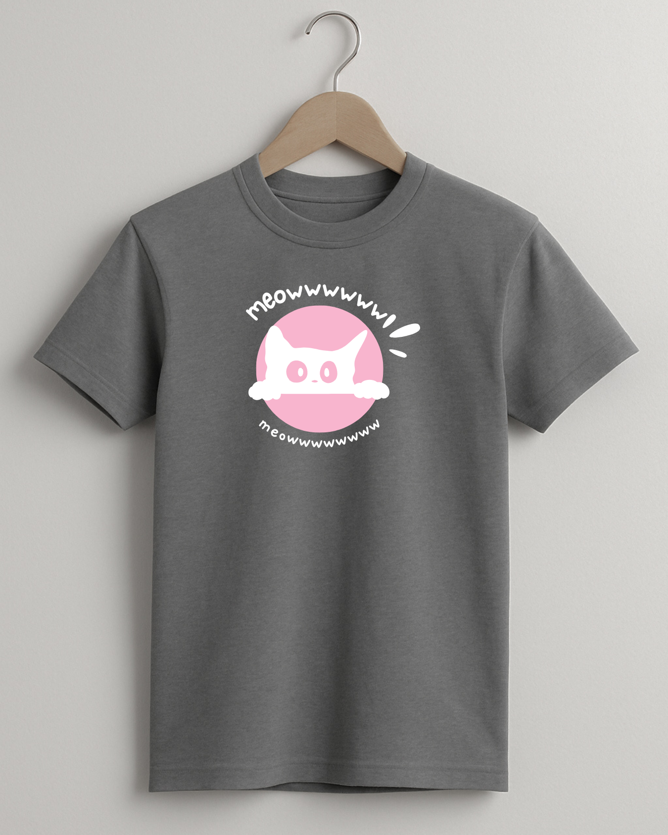 Kidaroo pure cotton boy's & girl's Meow print casual T-shirt