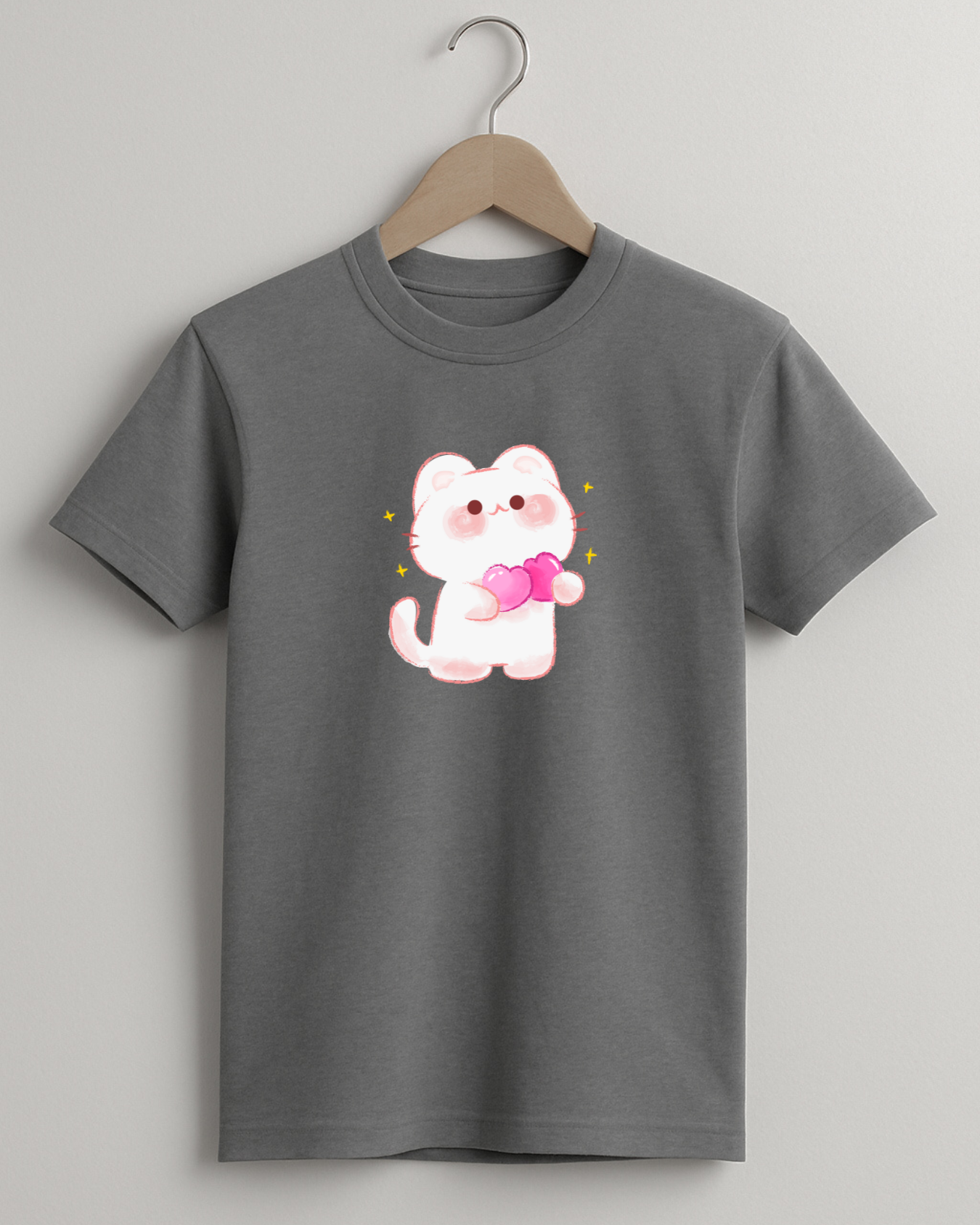Misbis pure cotton boy's & girl's Kitty print casual T-shirt