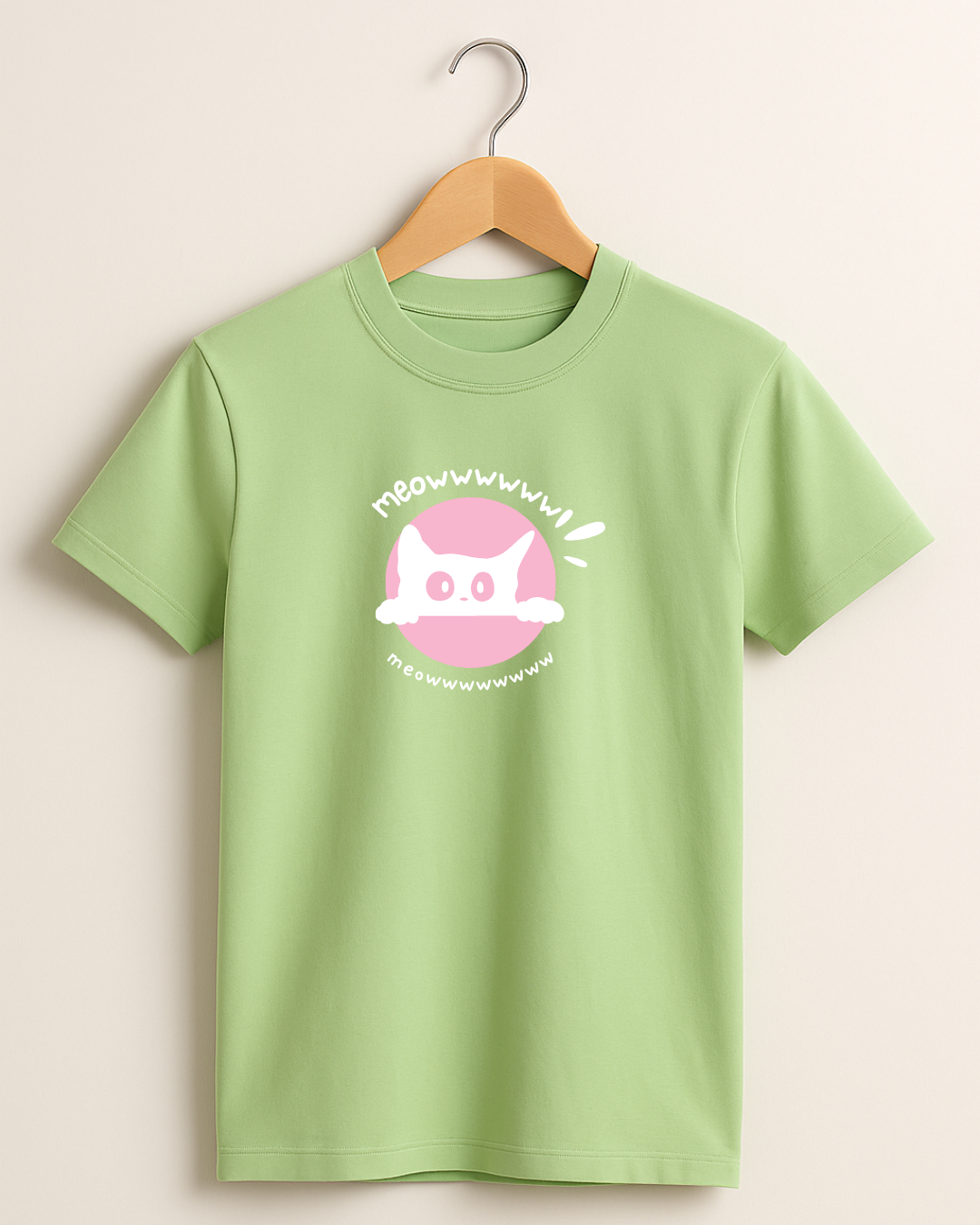 Kidaroo pure cotton boy's & girl's Meow print casual T-shirt