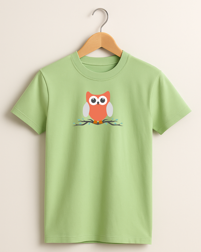 Kidaroo pure cotton boy's & girl's Owl print casual T-shirt