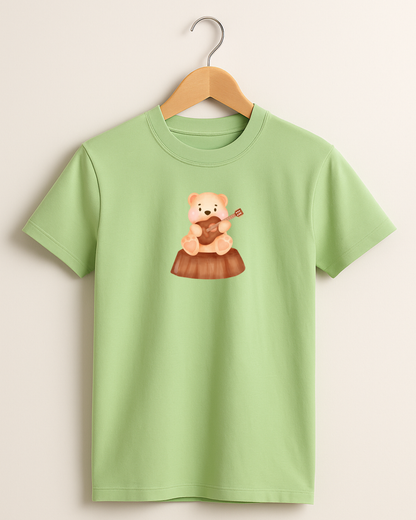 Kidaroo pure cotton boy's & girl's Teddy print casual T-shirt