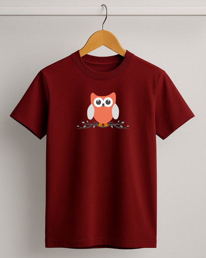 Kidaroo pure cotton boy's & girl's Owl print casual T-shirt