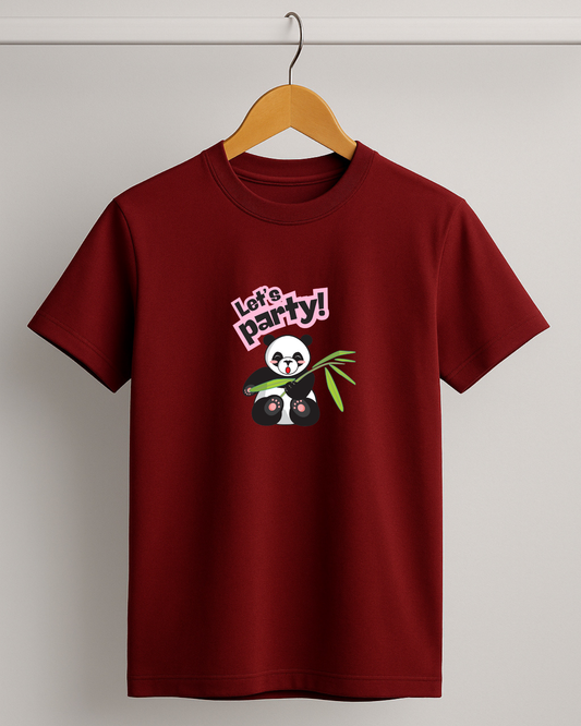 Misbis pure cotton boy's & girl's Panda print casual T-shirt