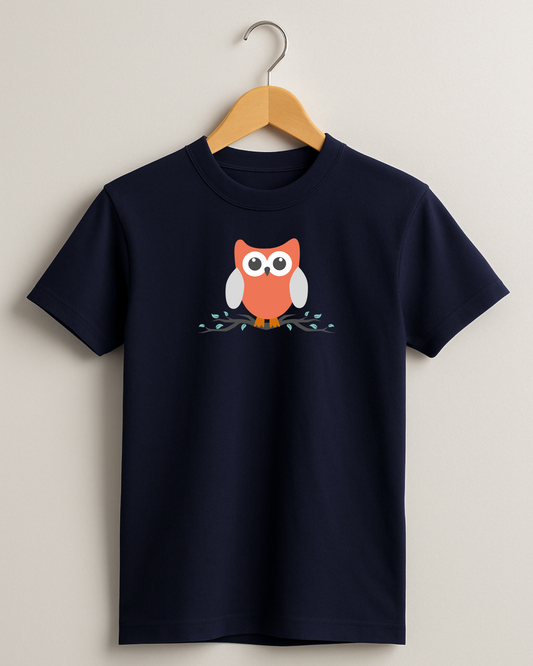 Kidaroo pure cotton boy's & girl's Owl print casual T-shirt