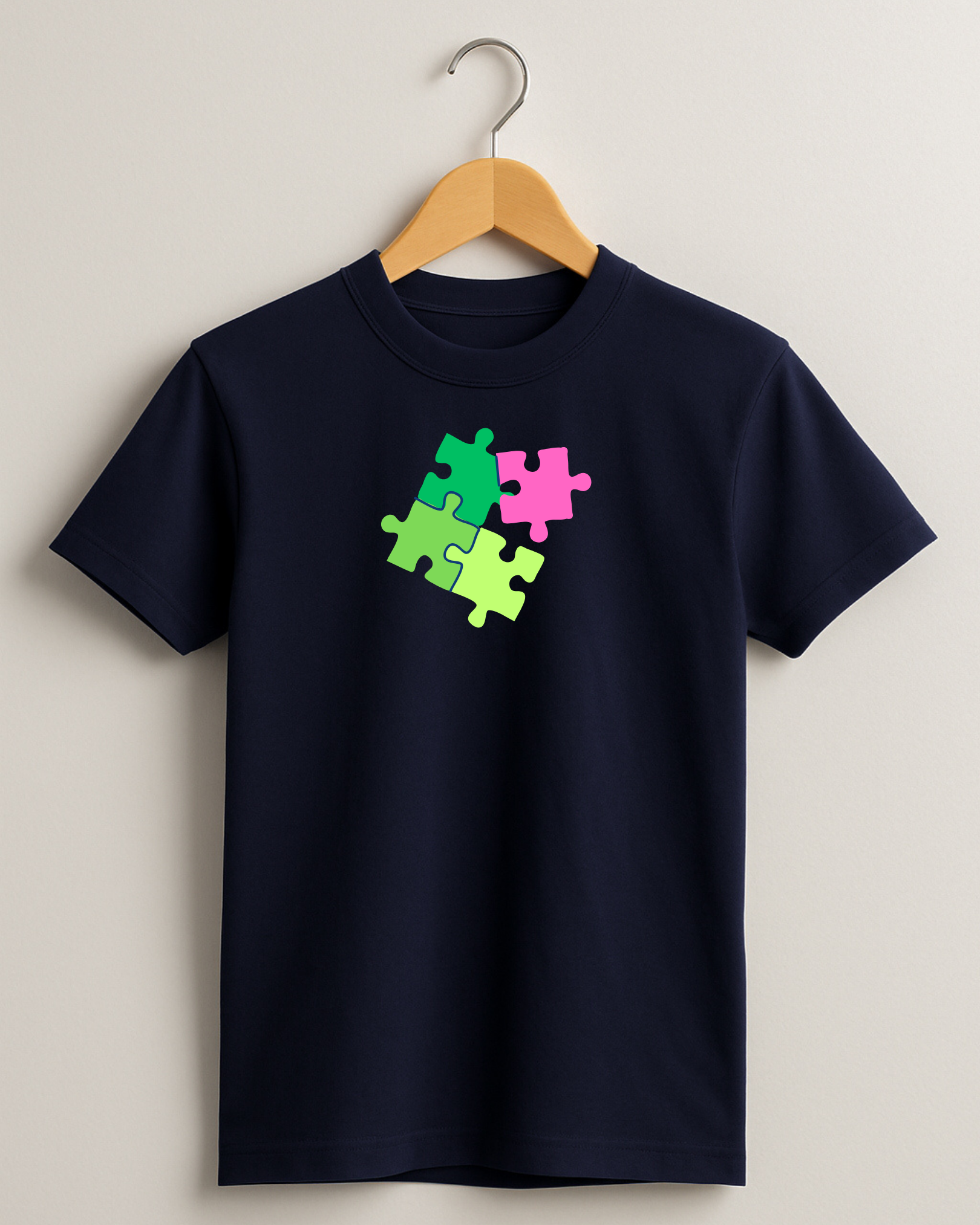 Kidaroo pure cotton boy's & girl's Puzzle print casual T-shirt