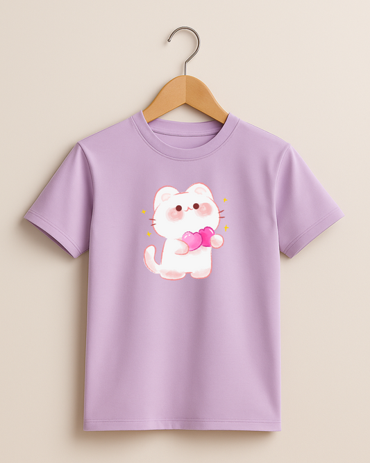Kidaroo pure cotton boy's & girl's Kitty print casual T-shirt