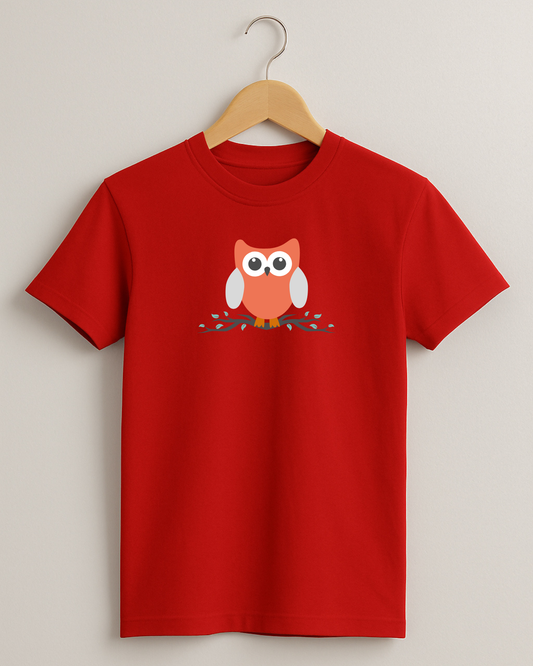 Kidaroo pure cotton boy's & girl's Owl print casual T-shirt